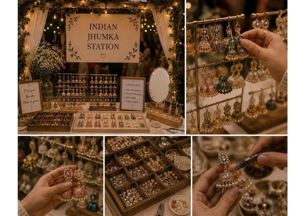 Indian Jhumka Earrings Carnival Stall Udaipur Jaipur Wedding | Rajasthani Mela Carnival Stalls