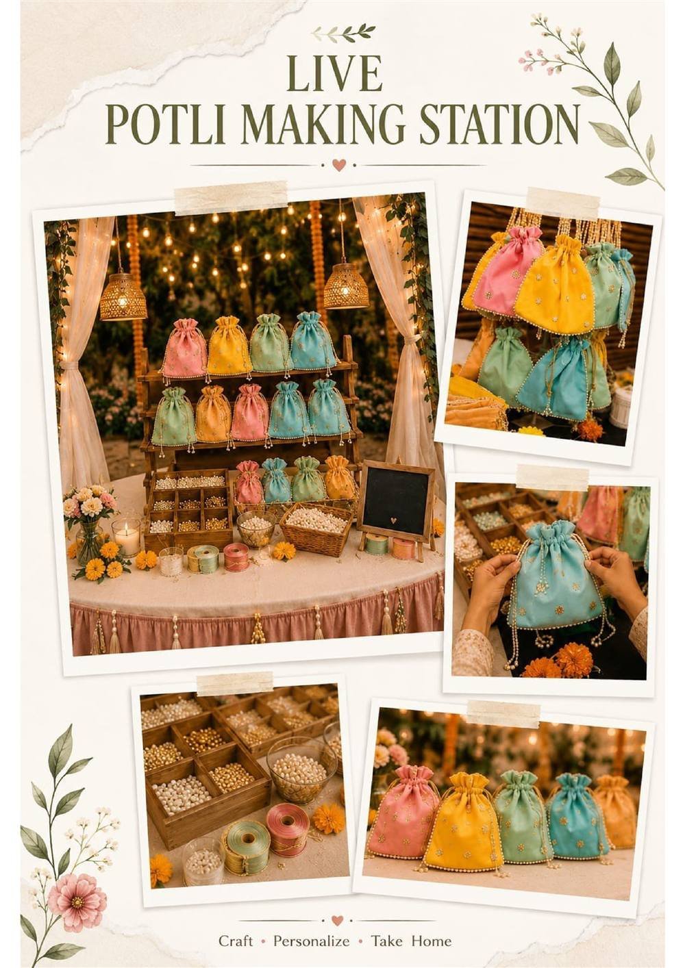 Potli Making Live Carnival Stall Udaipur Jaipur Wedding | Rajasthani Mela Carnival Stalls