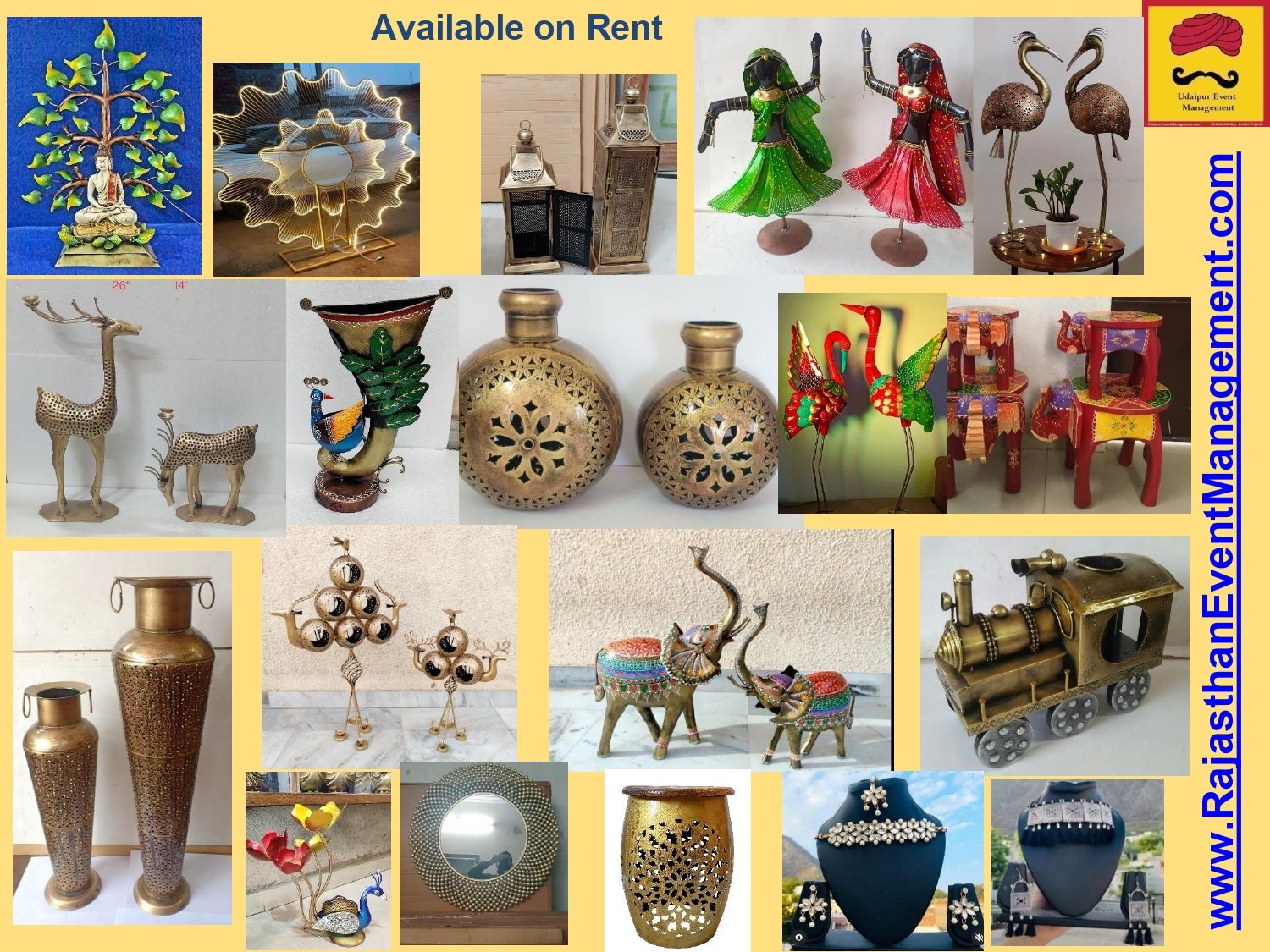 Wedding Ornaments Props on Rent | Rajasthani Mela Carnival Stalls PAN India