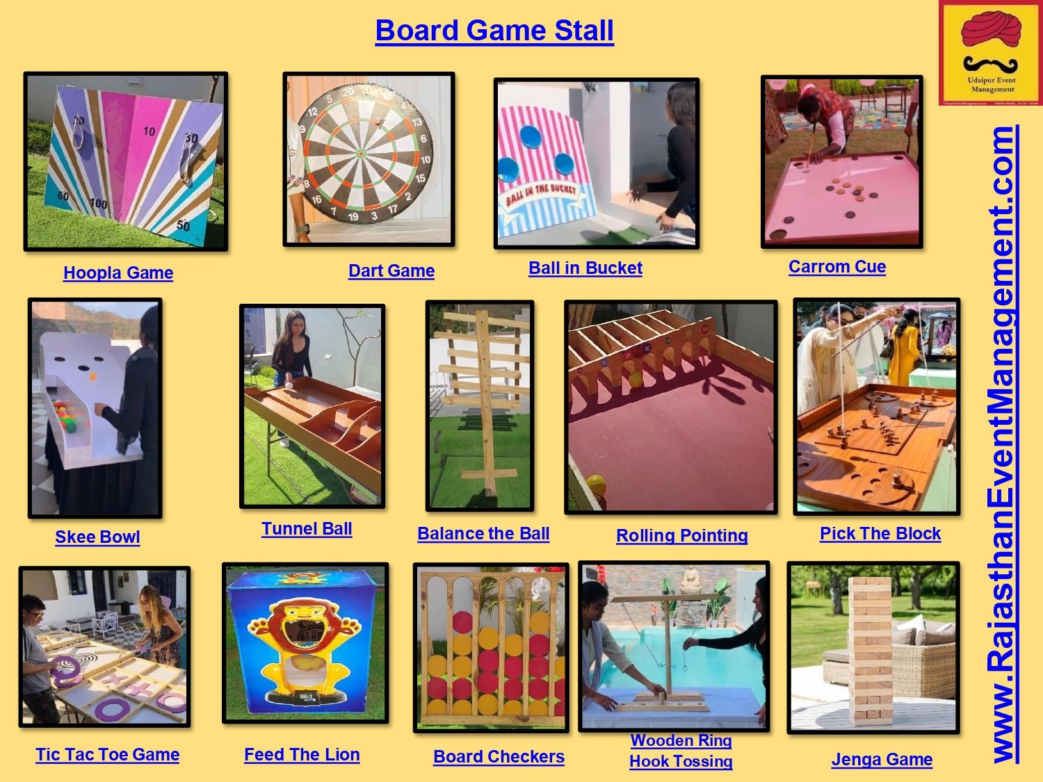 Wooden Board Games Event Stall | Rajasthani Mela Carnival Stalls PAN India