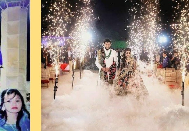 Fog & Sparkler Aisle - Best Lakh Bangle Maker India